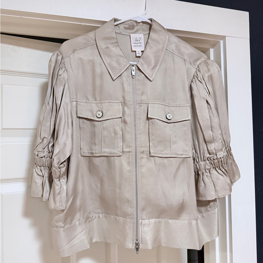 Cinq a Sept Beige Jacket